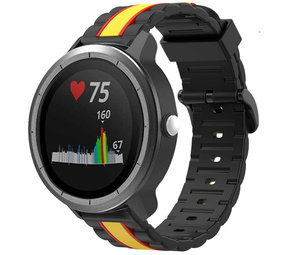 Strap-it® Garmin Vivoactive 3 Special Edition band (zwart/geel)