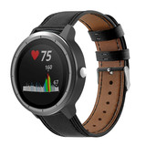 Strap-it® Garmin Vivoactive 3 bandje leer (strak-zwart)