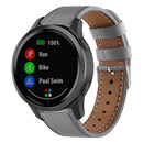 Strap-it® Strap-it Garmin Vivoactive 4 bandje leer - 45mm - grijs
