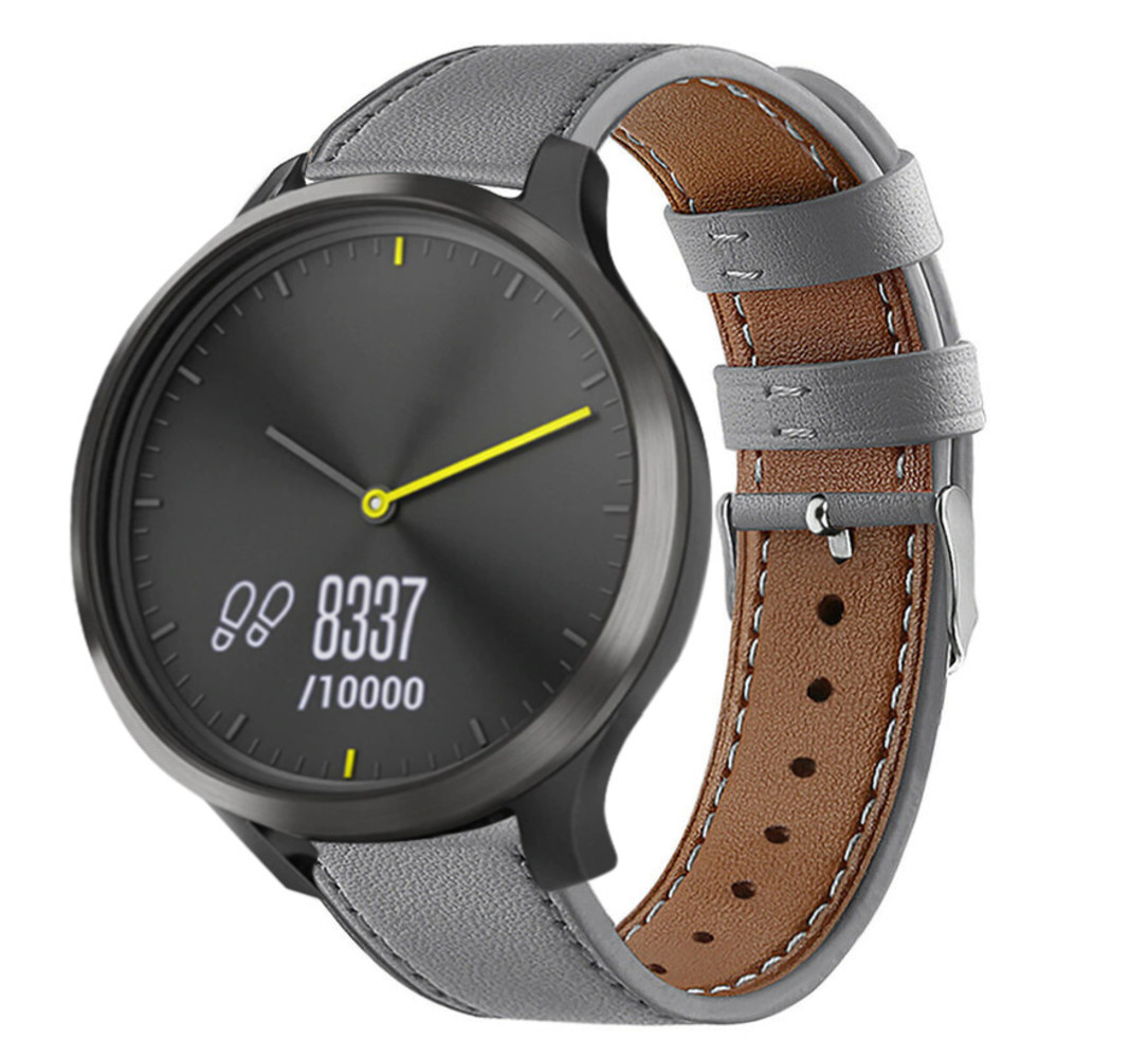 Strap-it® Strap-it Garmin Vivomove HR bandje leer (grijs)