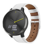 Strap-it® Garmin Vivomove HR bandje leer (wit)