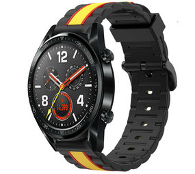 Strap-it® Huawei Watch GT 2 Special Edition band (zwart/geel)