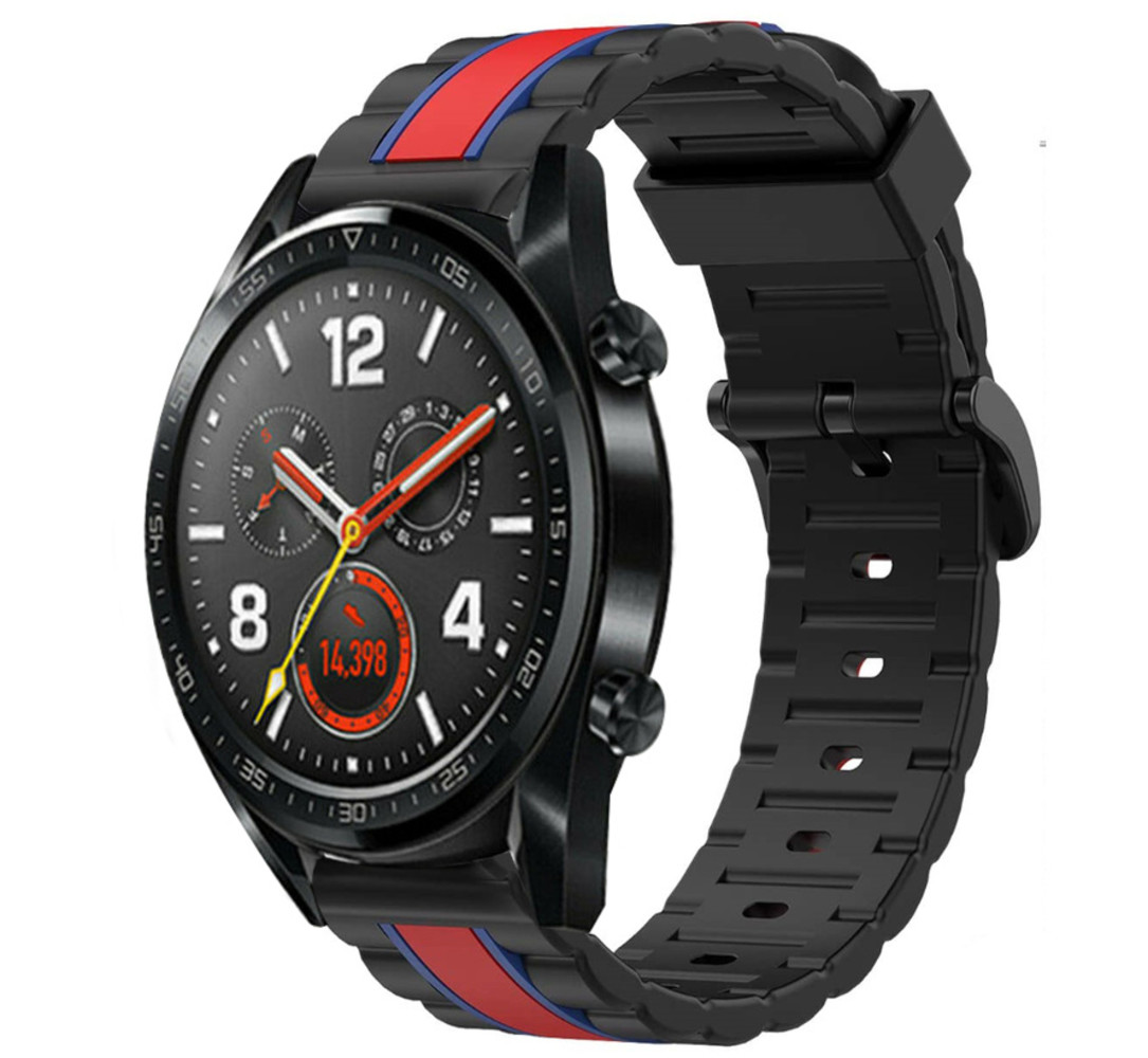 Strap-it® Strap-it Huawei Watch GT 2 Special Edition band (zwart/rood)