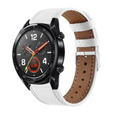 Strap-it® Huawei Watch GT 2 bandje leer (wit)