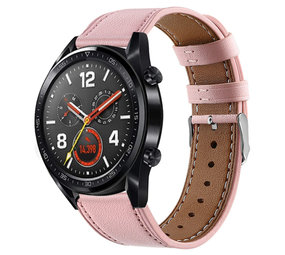 Strap-it® Huawei Watch GT 2 bandje leer (roze) Strap-it® Huawei Watch GT 2 bandje leer (roze)
