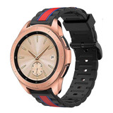 Strap-it® Samsung Galaxy Watch 42mm Special Edition band (zwart/rood) Strap-it® Samsung Galaxy Watch 42mm Special Edition band (zwart/rood)