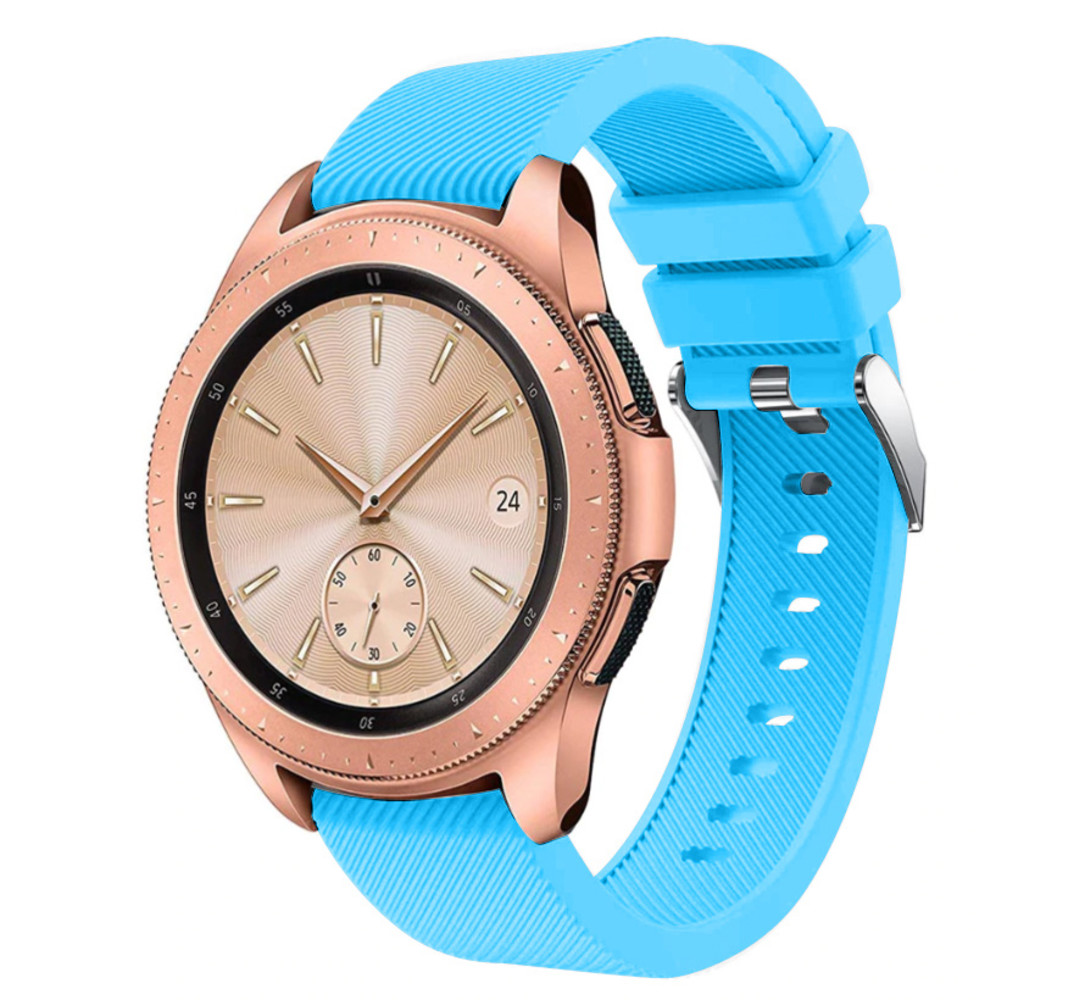 Strap-it® Strap-it Samsung Galaxy Watch siliconen bandje 42mm (lichtblauw)