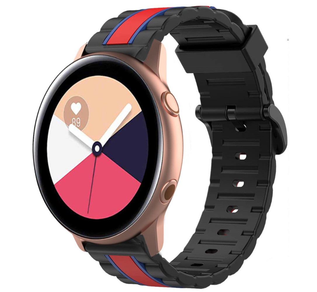 Strap-it® Strap-it Samsung Galaxy Watch Active Special Edition band (zwart/rood)
