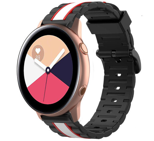 Strap-it® Strap-it Samsung Galaxy Watch Active Special Edition band (zwart/wit)