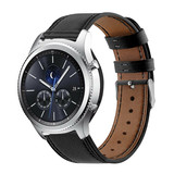 Strap-it® Samsung Gear S3 bandje leer (strak-zwart)