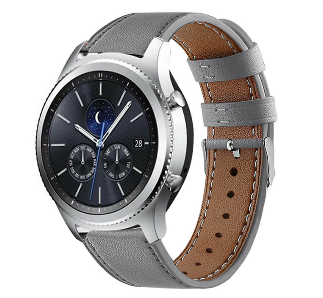 Strap-it® Strap-it Samsung Gear S3 bandje leer (grijs)