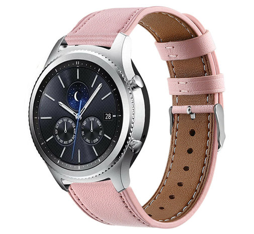 boog beschermen helpen Samsung Gear S3 lederen bandje (roze) - Smartwatchbanden.nl