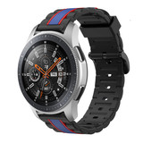 Strap-it® Samsung Galaxy Watch 46mm  Special Edition band (zwart/blauw)