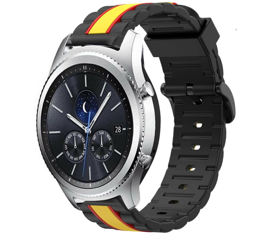 Strap-it® Strap-it Samsung Gear S3 Special Edition band (zwart/geel)