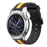 Strap-it® Samsung Gear S3 Special Edition band (zwart/geel)
