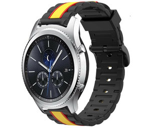 Strap-it® Samsung Gear S3 Special Edition band (zwart/geel)