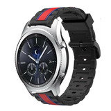Strap-it® Samsung Gear S3 Special Edition band (zwart/rood) Strap-it® Samsung Gear S3 Special Edition band (zwart/rood)