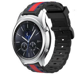 Strap-it® Samsung Gear S3 Special Edition band (zwart/rood)
