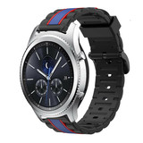 Strap-it® Samsung Gear S3 Special Edition band (zwart/blauw) Strap-it® Samsung Gear S3 Special Edition band (zwart/blauw)