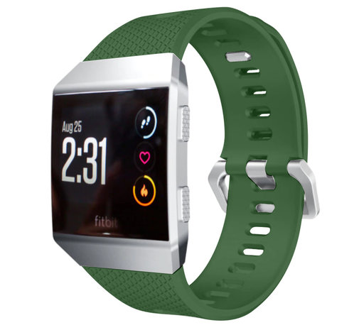 Strap-it® Strap-it Fitbit Ionic siliconen bandje (legergroen)