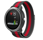 Strap-it® Strap-it Garmin Vivoactive 3 Milanese band (zwart/rood)
