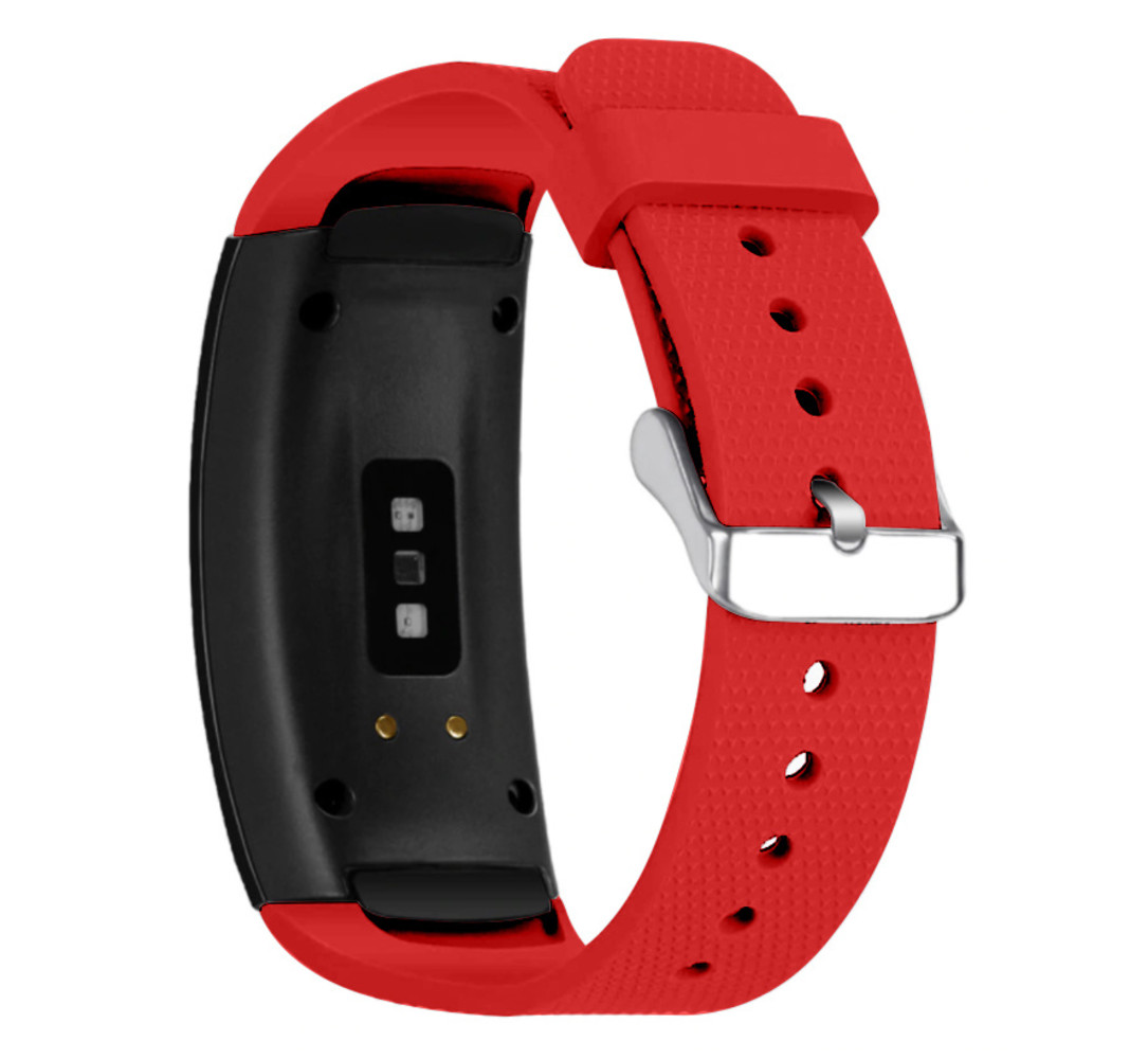 Strap-it® Strap-it Samsung Gear Fit 2 / Gear Fit 2 Pro siliconen bandje (knalrood)