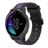 Strap-it® Garmin Venu Special Edition band (zwart/blauw)