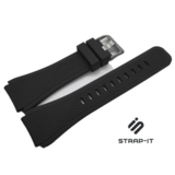 22mm horlogeband siliconen - Quick release watch strap - zwart
