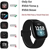 Strap-it® Strap-it Fitbit Versa 3 nylon bandje (zwart) Strap-it® Strap-it Fitbit Versa 3 nylon bandje (zwart)