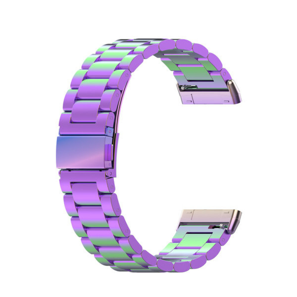 Strap-it® Strap-it Fitbit Sense stalen band (regenboog) Strap-it® Strap-it Fitbit Sense stalen band (regenboog)