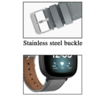 Strap-it® Strap-it Fitbit Sense bandje leer (grijs) Strap-it® Strap-it Fitbit Sense bandje leer (grijs)
