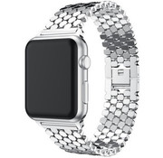 Strap-it® Apple Watch stalen vis band (zilver)