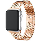 Strap-it® Strap-it Apple Watch stalen vis band (rosé goud)