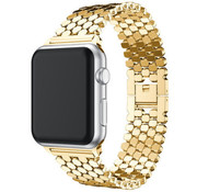 Strap-it® Apple Watch stalen vis band (goud)