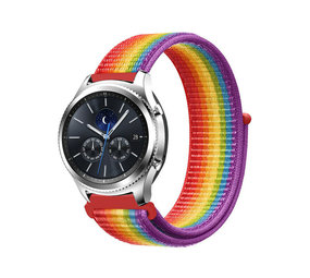 Strap-it® Samsung Gear S3 nylon band (regenboog) Strap-it® Samsung Gear S3 nylon band (regenboog)