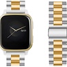 Strap-it Garmin Venu SQ stalen band - bandbreedte 20mm - zilver/goud Strap-it Garmin Venu SQ stalen band - bandbreedte 20mm - zilver/goud