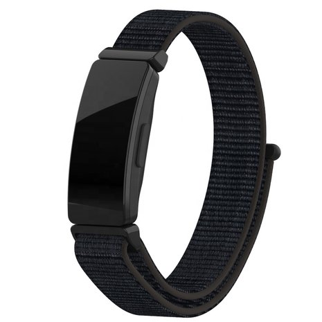Fitbit Inspire nylon band zwart Smartwatchbanden