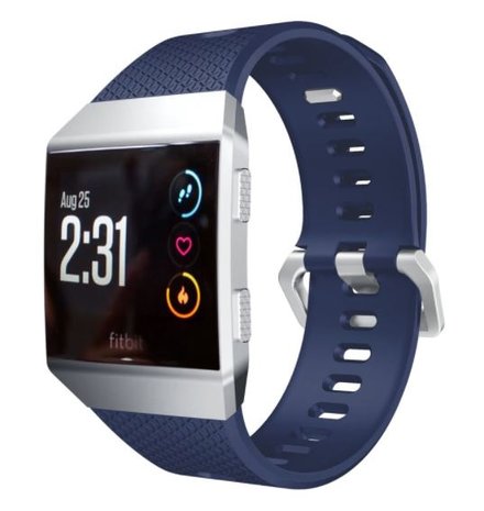 Strap-it® Strap-it Fitbit Ionic siliconen bandje (donkerblauw)