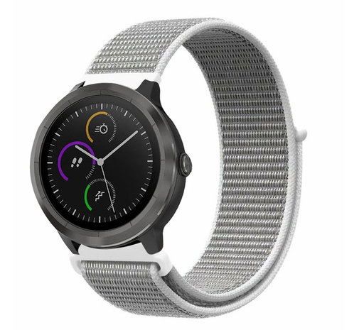Garmin Venu nylon band zeeschelp Smartwatchbanden
