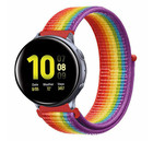Strap-it® Strap-it Samsung Galaxy Watch Active nylon band (regenboog)