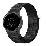 Strap-it® Garmin Vivoactive 4s nylon band - 40mm - zwart