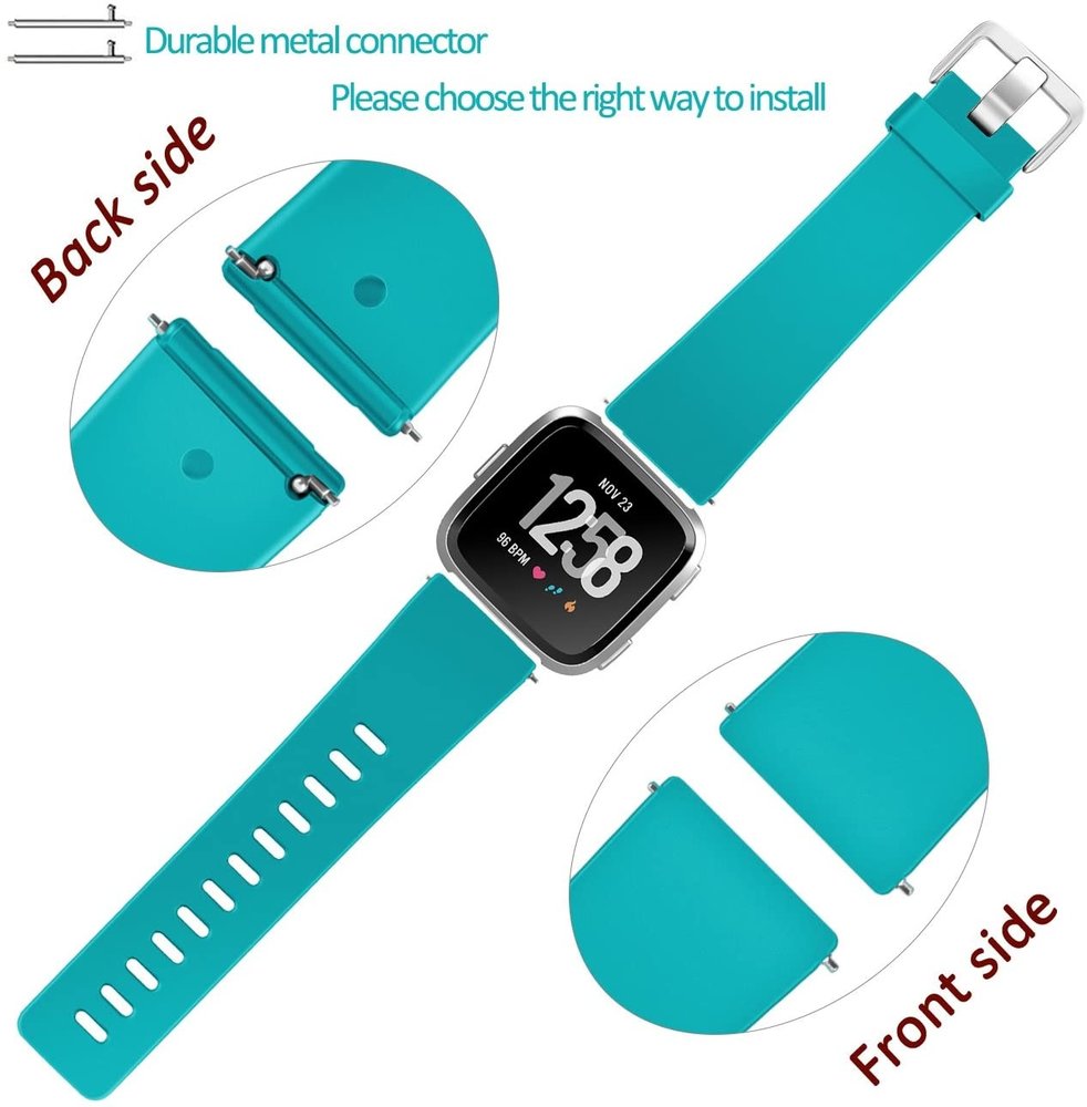 Strap-it® Strap-it Fitbit Versa silicone band (turquoise)