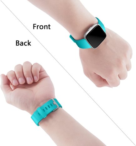 Strap-it® Strap-it Fitbit Versa silicone band (turquoise)