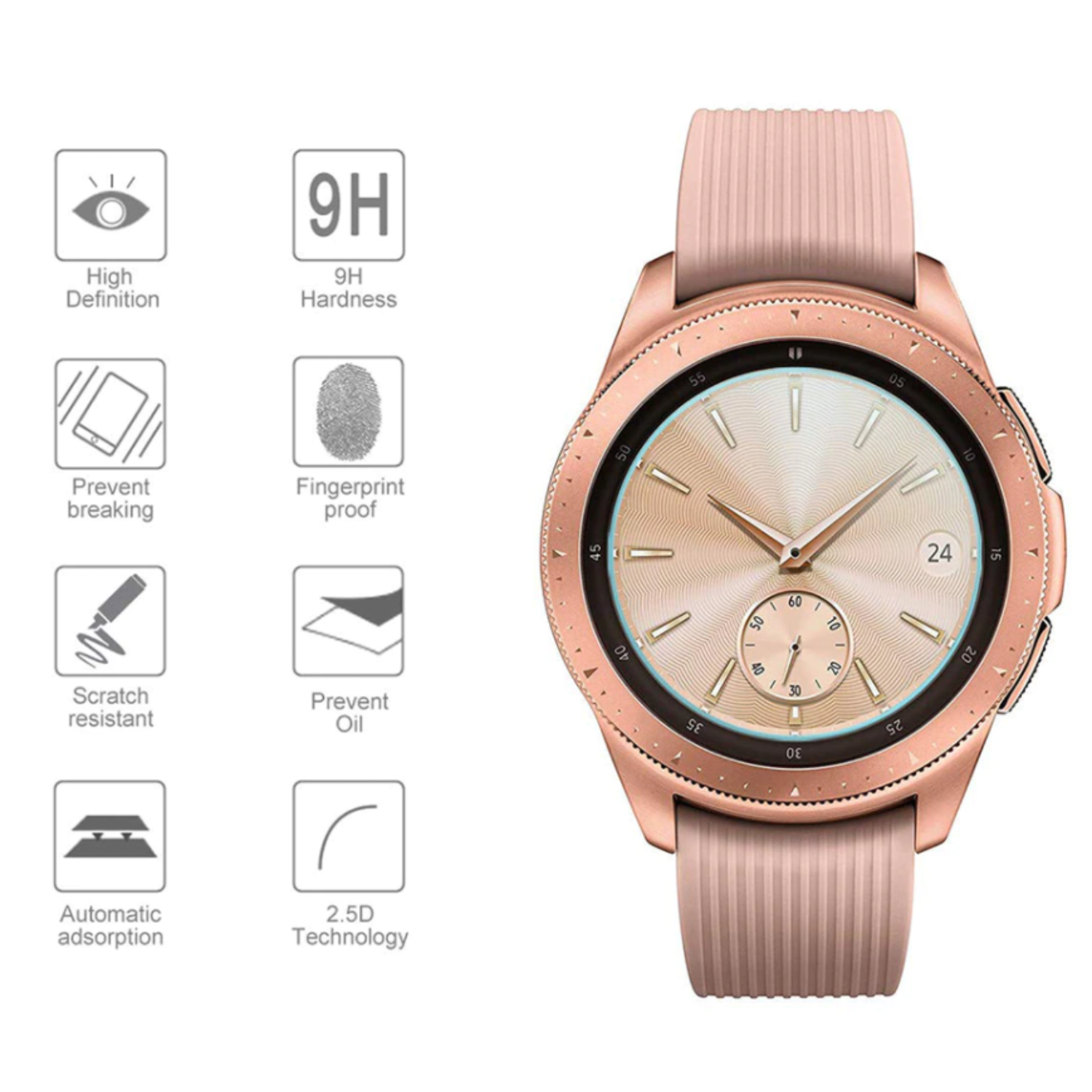 Samsung Galaxy Watch screen protector 42mm tempered glass Smartwatchbanden