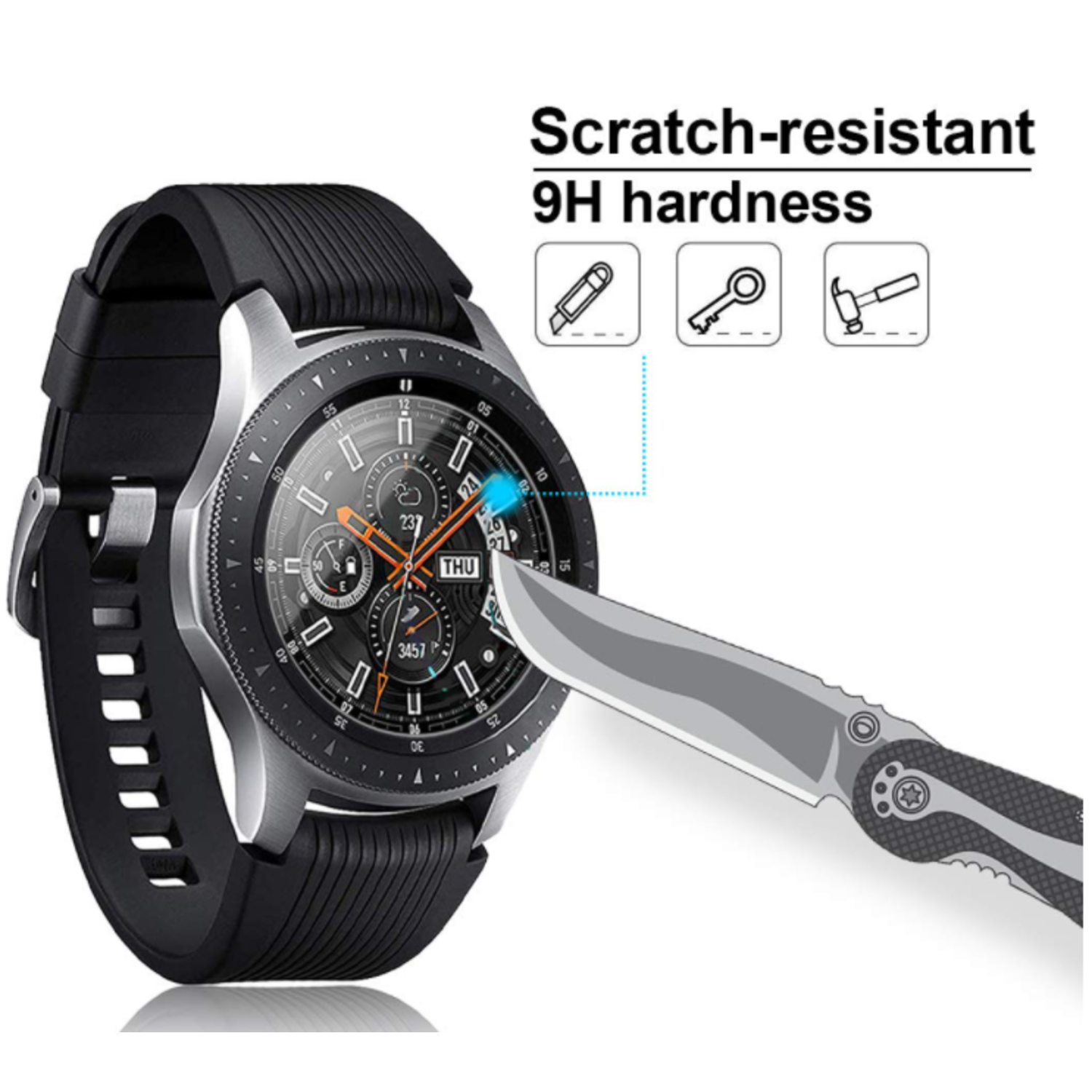 Samsung Galaxy Watch screen protector 46mm tempered glass Smartwatchbanden