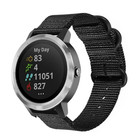 Strap-it® Strap-it Garmin Vivoactive 3 nylon gesp band (zwart)