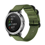 Strap-it® Garmin Vivoactive 3 nylon gesp band (groen)