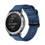 Strap-it® Garmin Vivoactive 3 nylon gesp band (blauw)