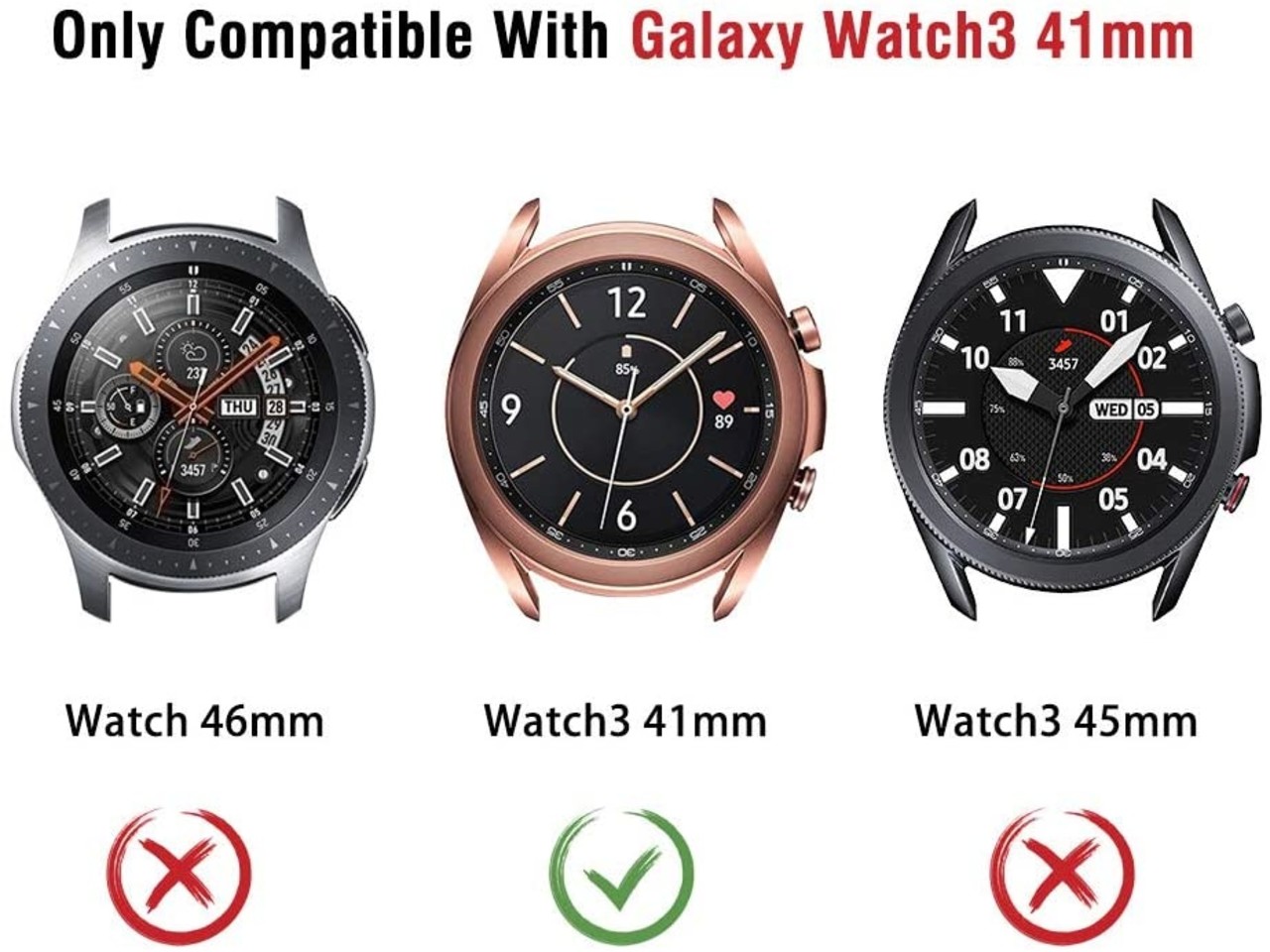 Strap-it® Strap-it Samsung Galaxy Watch 3 TPU beschermhoes 41mm (zwart) Strap-it® Strap-it Samsung Galaxy Watch 3 TPU beschermhoes 41mm (zwart)