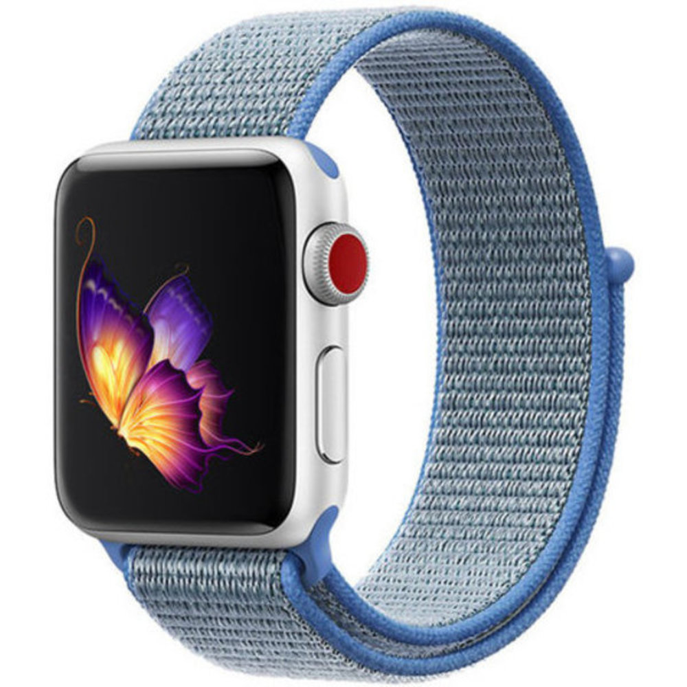 Apple Watch nylon bandje blauw Smartwatchbanden